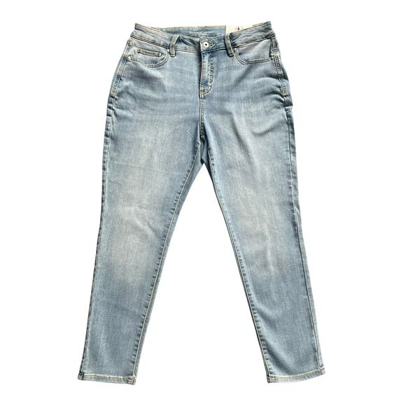 Style & Co Womens Mid-Rise Curvy Skinny Jeans 10 Short Light Wash - Picture 1 of 16